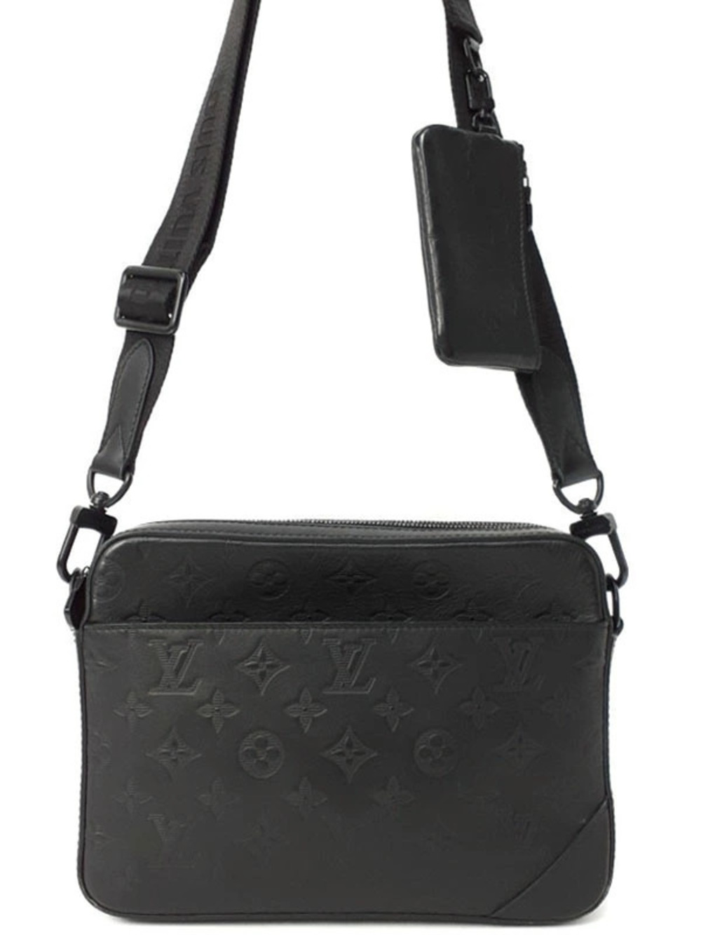 Louis Vuitton Monogram Shadow Black Duo Messenger Shoulder Bag
